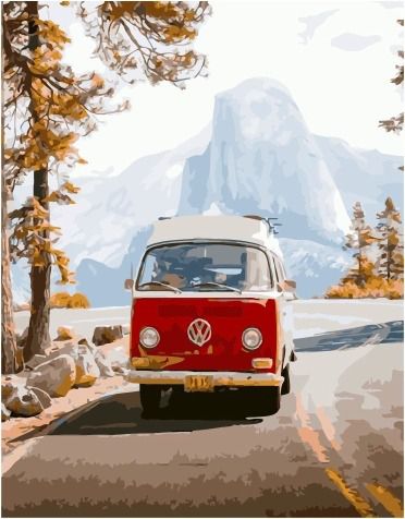 PK49001 Картина по номерам PAINTBOY "Старый автобус" Эксклюзив