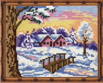 Набор для вышивания крестом СДЕЛАЙ СВОИМИ РУКАМИ "Морозное утро" М-16