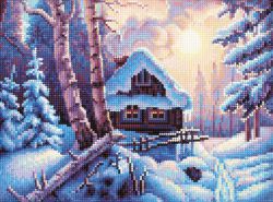 БСА3-143 Алмазная мозаика ТМ Наследие "Лесничий домик"