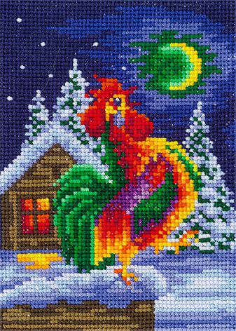 Набор для вышивания крестом СДЕЛАЙ СВОИМИ РУКАМИ "Петух" П-35