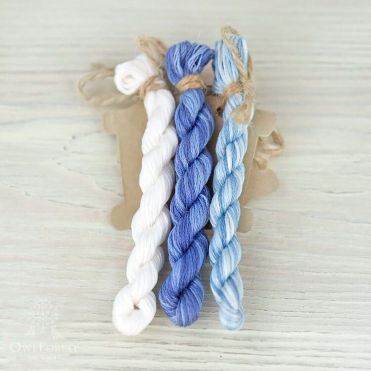 НМул-СКМз-3401 Набор ниток OwlForest для схемы «Серебряное копытце, Морозные узоры» (DMC) 40 каунт в 1 нить