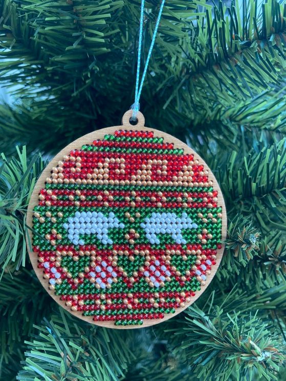 С039-01 Набор для вышивания "Шар Мишкин Новый год"