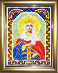 ИМРА5-021 Алмазная мозаика ТМ НАСЛЕДИЕ с рамкой "Святая Ирина"