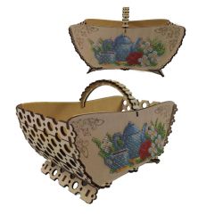 Набор для вышивания WoodStitch "Корзинка для сладостей-2", 23*12*15, KDS-002