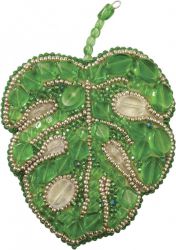 210-БП Набор для изготовления броши БП-210 "Монстера" брошь 7,5х9,0см.