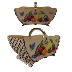 Набор для вышивания WoodStitch "Корзинка для сладостей-5", 23*12*15, KDS-005