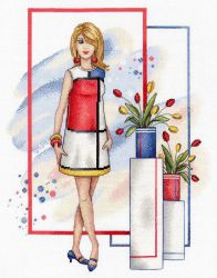 НВ-727 Набор для вышивания М.П.Студия "Красотка Лорен"