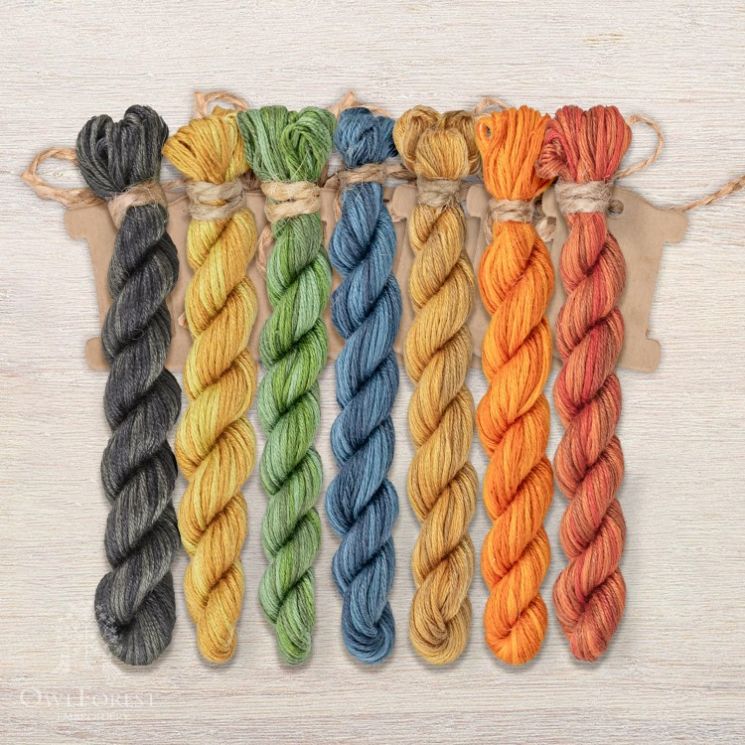 Набор ниток OwlForest для схемы «Кот Баюн» (ПНК) НМул-КБ73-2401