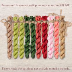НМул-КР085-2283 Набор ниток OwlForest для схемы «Королева Роза» (ПНК) 28 каунт в 3 нити