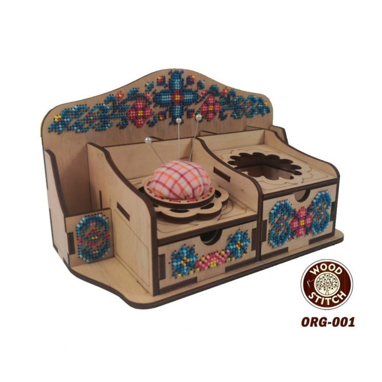Набор для вышивания WoodStitch "Органайзер-игольница-1", 22*11*12, ORG-001