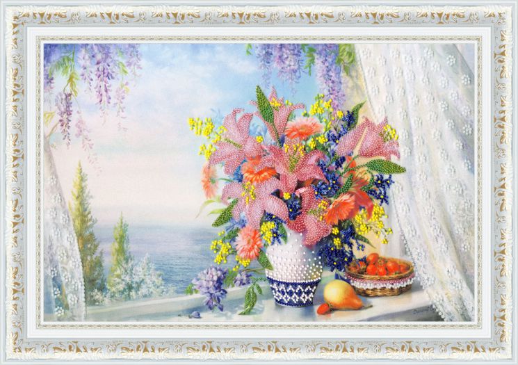 РТ-161 Набор для вышивания Золотое Руно "Букет лилий"