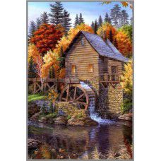 N-802/1 Алмазная мозаика Милато "Домик у реки"