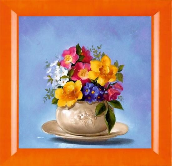 Алмазная мозаика Милато "Цветы в горшочке" N-190