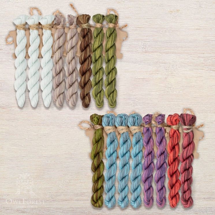 Набор ниток OwlForest для схемы «Зимушка-зима» (ПНК) 28 каунт в 3 нити НМул-ЗЗ050-2283