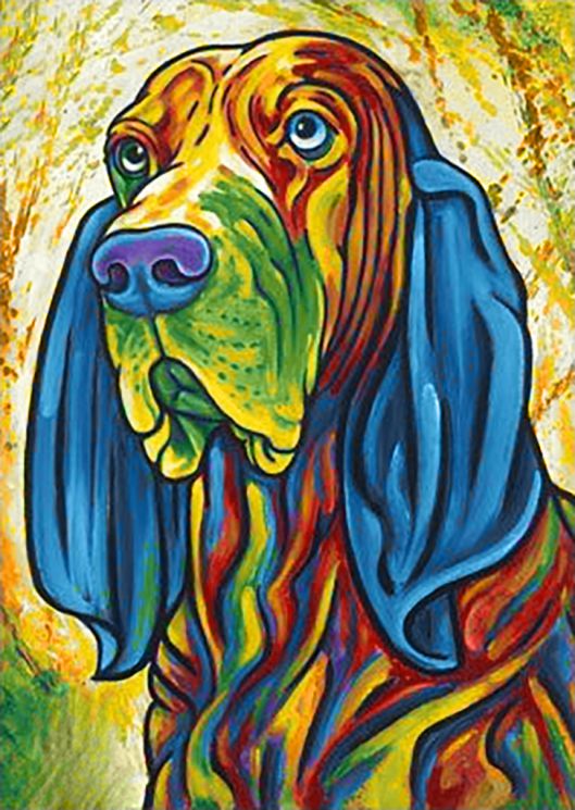 Ag 264 Алмазная мозаика Гранни "Бассет хаунд"