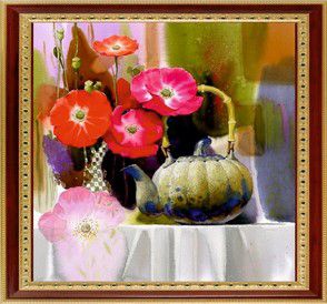 Алмазная мозаика PSP "Натюрморт с маками" 071