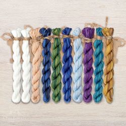 НМул-ЛО059-2322 Набор ниток OwlForest для схемы «Лебединое озеро» (ПНК) 32 каунт в 2 нити