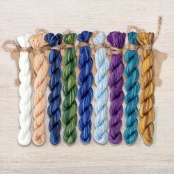 НМул-ЛО059-2362 Набор ниток OwlForest для схемы «Лебединое озеро» (ПНК)  36 каунт в 2 нити, 40 каунт в 1 нить