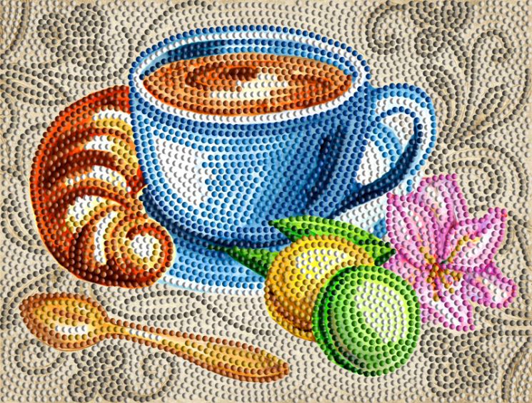 БСА4-080 Алмазная вышивка ТМ Наследие "Капучино"