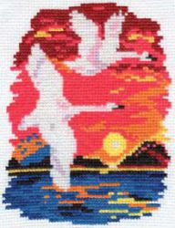 0-28 Набор для вышивания Алиса "Лебеди"