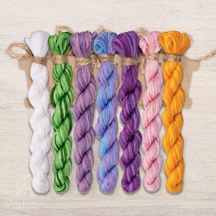 Набор ниток OwlForest для схемы «Ирисы» (DMC) 32, 36 каунт в 2 нити НМул-И183-3322