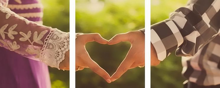 Картина по номерам Paintboy "Любовь" триптих KX-0010