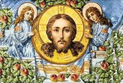 Ag 579 Алмазная мозаика Гранни "Яблочный спас"