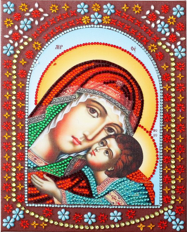 IF014 Алмазные иконы фигурными стразами Color Kit "Умиление Пресвятой Богородицы"