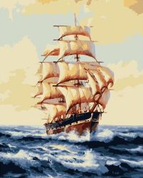 VA-0039 Картина по номерам Paintboy "Путешествие под парусами"