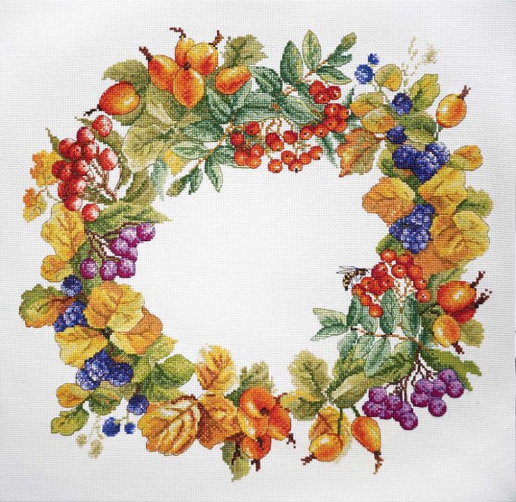 06.002.55 Набор для вышивания Марья Искусница "Ягодный венок"