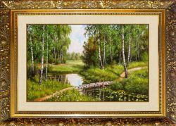 F-243 Алмазная мозаика МИЛАТО "Березовый мостик"