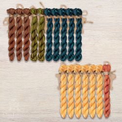 НМул-ИМР168-2283-5 Набор ниток OwlForest для схем «Индейские мотивы» (ПНК) 5 цветов «Рыбы» 28 каунт в 3 нити