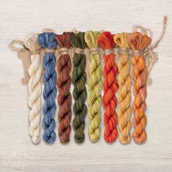 НМул-МЛНЗ177-3322 Набор ниток OwlForest для схемы «Маленький лесной народец. Змейки» (DMC) 28, 32, 36 каунт в 2 нити, 40 каунт в 1 нить