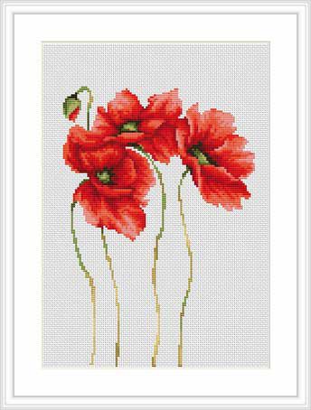 B2224 Набор для вышивания Luca-S "Маки"