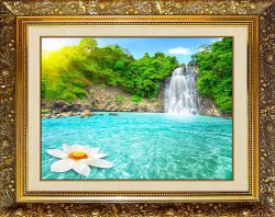 F-122 Алмазная мозаика МИЛАТО "ВОДОПАД ДАМБРИ"