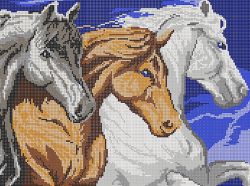 КБ-220 Схема для вышивания бисером ТМ Наследие "Вольные красавцы"