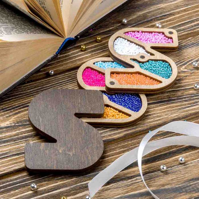 Органайзер для бисера "Алфавит" ВОЛШЕБНАЯ СТРАНА,  FLZB-166(S), 7,5х9см