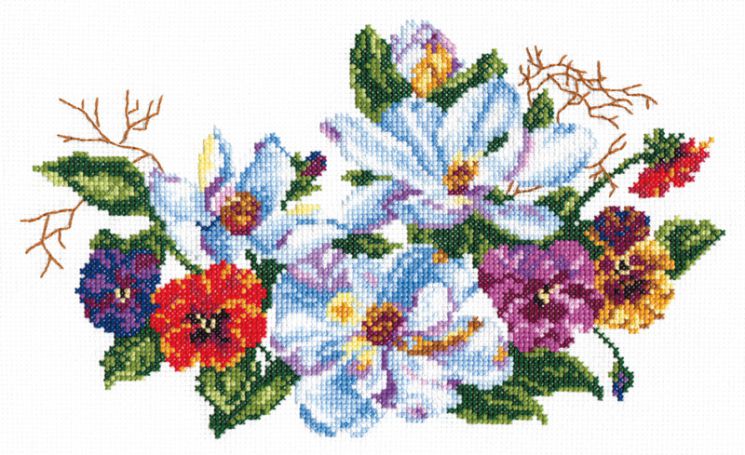 Набор для вышивания крестом Чудесная игла «Магнолия» 40-08