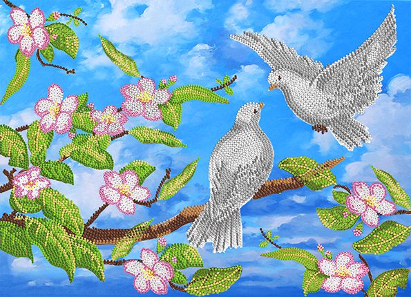 КБ-437 Схема для вышивания бисером ТМ Наследие "Весенняя пора"
